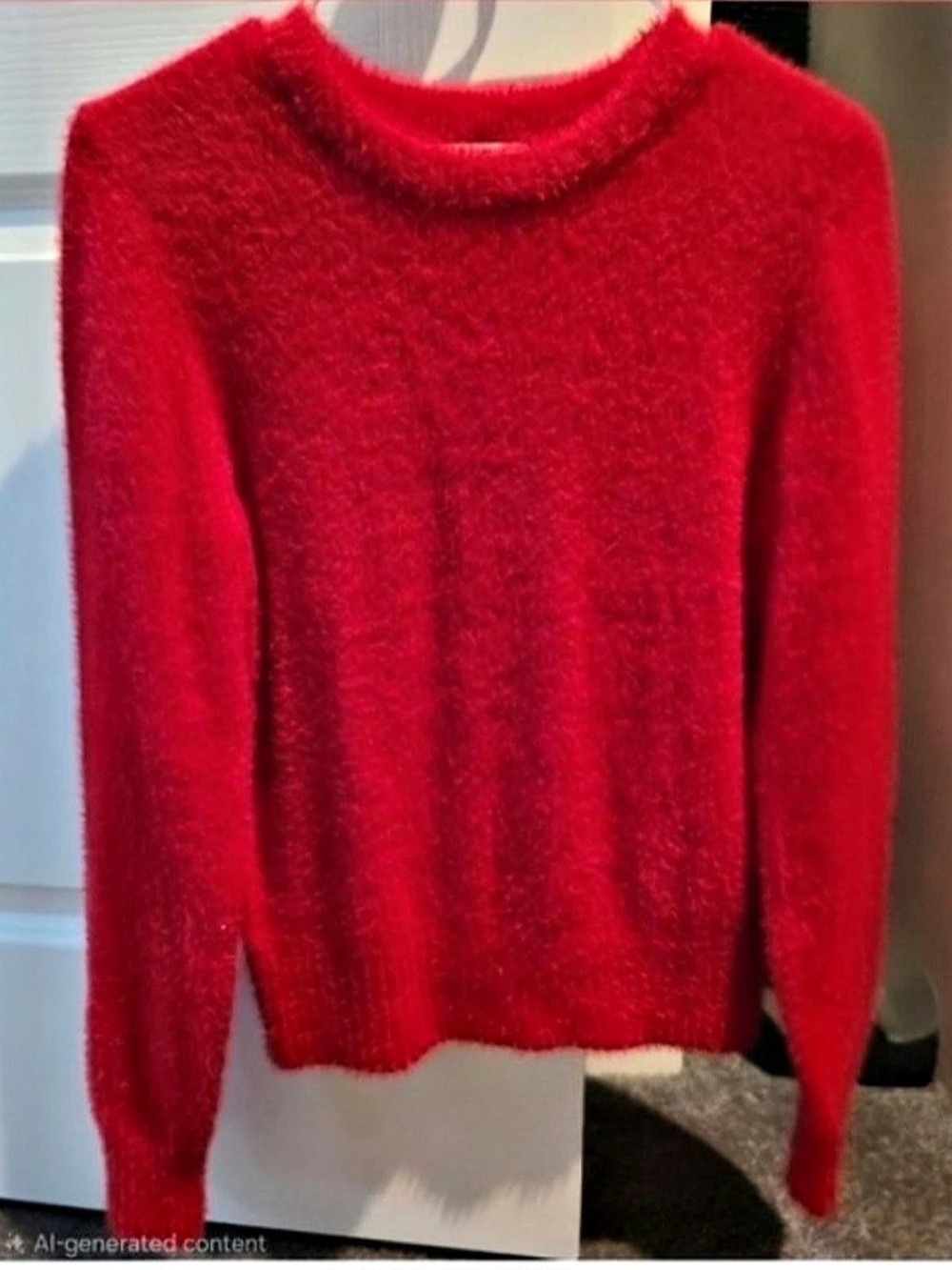 Red Crew Neck Sweater Like New